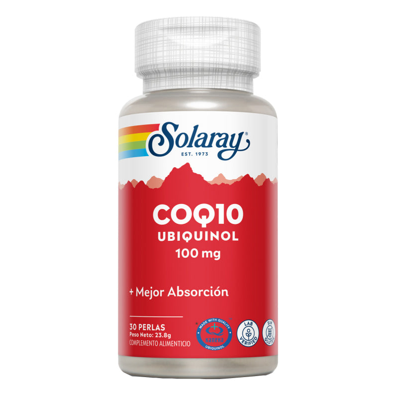 CoQ10 Ubiquinol 100 mg - 30 Perlas. Solaray. Herbolario Salud Mediterranea