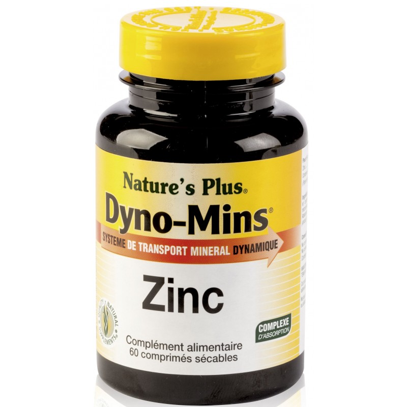 Dyno Mins Zinc - 60 Comprimidos. Natures Plus. Herbolario Salud Mediterranea