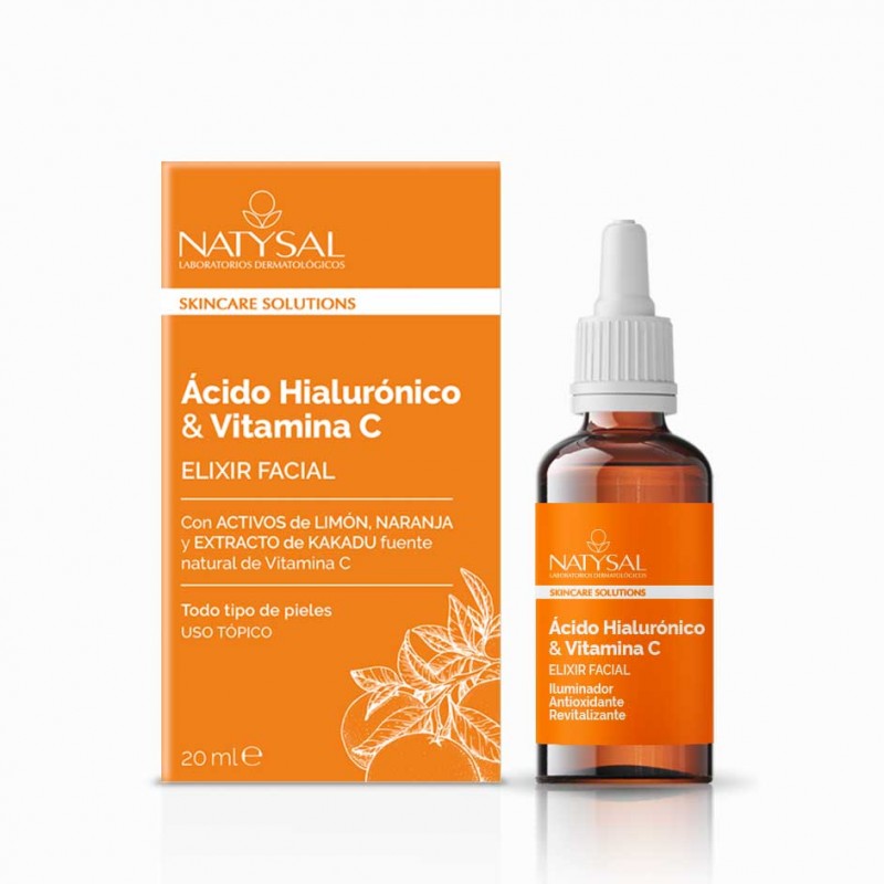 Elixir Facial Ácido Hialurónico y Vitamina C - 20 ml. Natysal. Herbolario Salud Mediterranea
