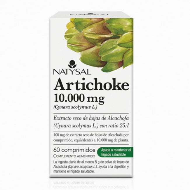 Artichoke 10.000 mg - 60 Comprimidos. Natysal. Herbolario Salud Mexditerranea