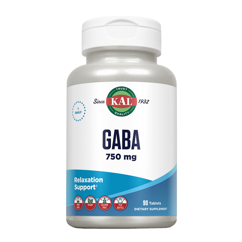 GABA 750 mg - 90 Tabletas. KAL. Herbolario Salud Mediterranea