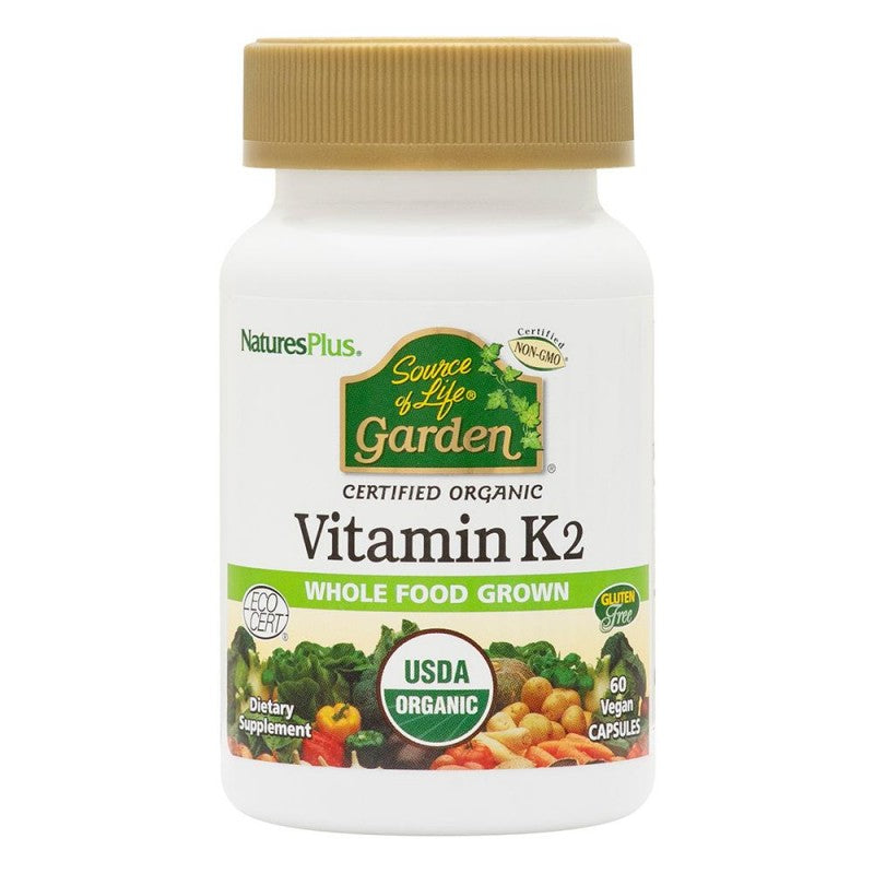 Vitamina K2 Garden - 60 Cápsulas. Natures Plus. Herbolario Salud Mediterranea