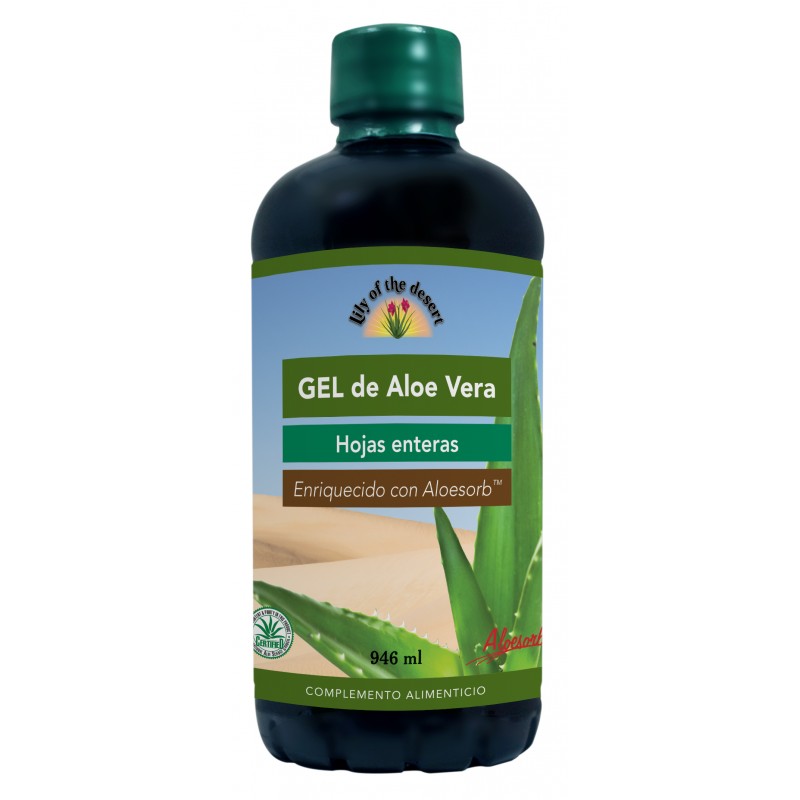 Gel de Aloe Vera hojas enteras - 946 ml. Lily of the desert. Herbolario Salud Mediterranea