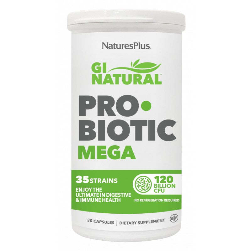 Gi Natural Probiotic Mega - 30 Capsulas. Natures Plus. Herbolario Salud Medierranea