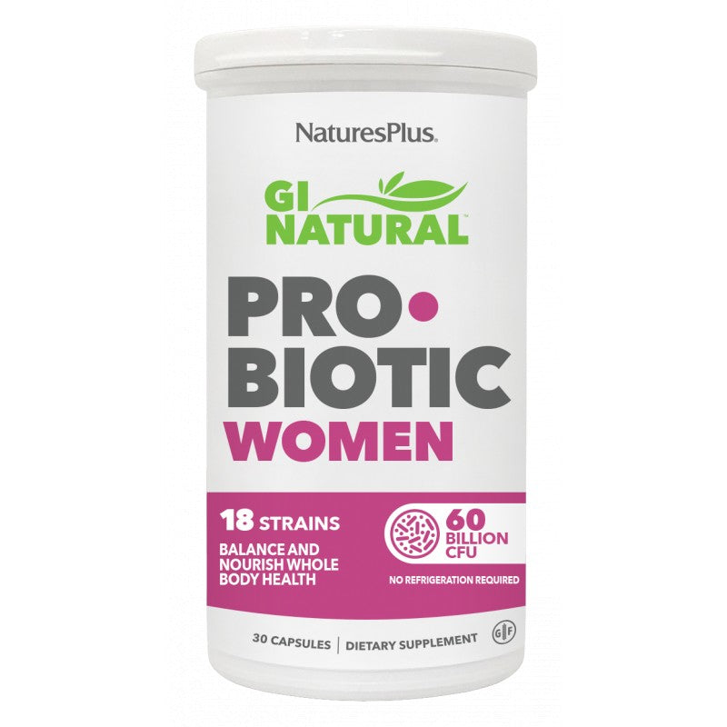 Gi Natural Probiotic Women - 30 Capsulas. Natures Plus. Herbolario Salud Mediterranea