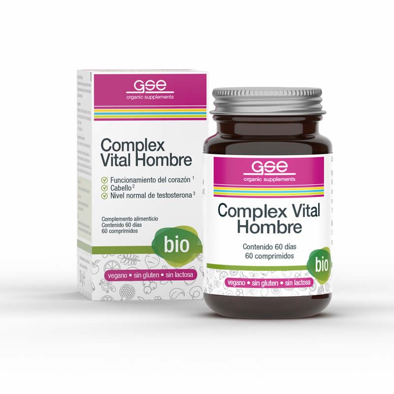 Complex Vital Hombre BIO - 60 Comprimidos. GSE Organic Supplements. Herbolario Salud Mediterranea