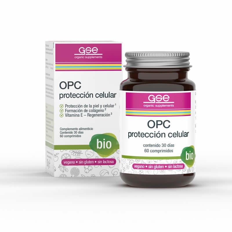 OPC Protección Celular BIO - 60 Comprimidos. GSE Organic Supplements. Herbolario Salud Mediterranea