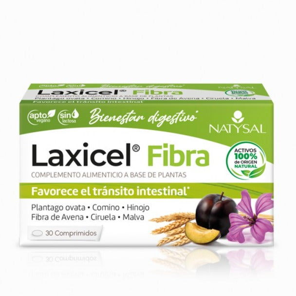 Laxicel Fibra - 30 Comprimidos. Natysal. Herbolario Salud Mediterranea