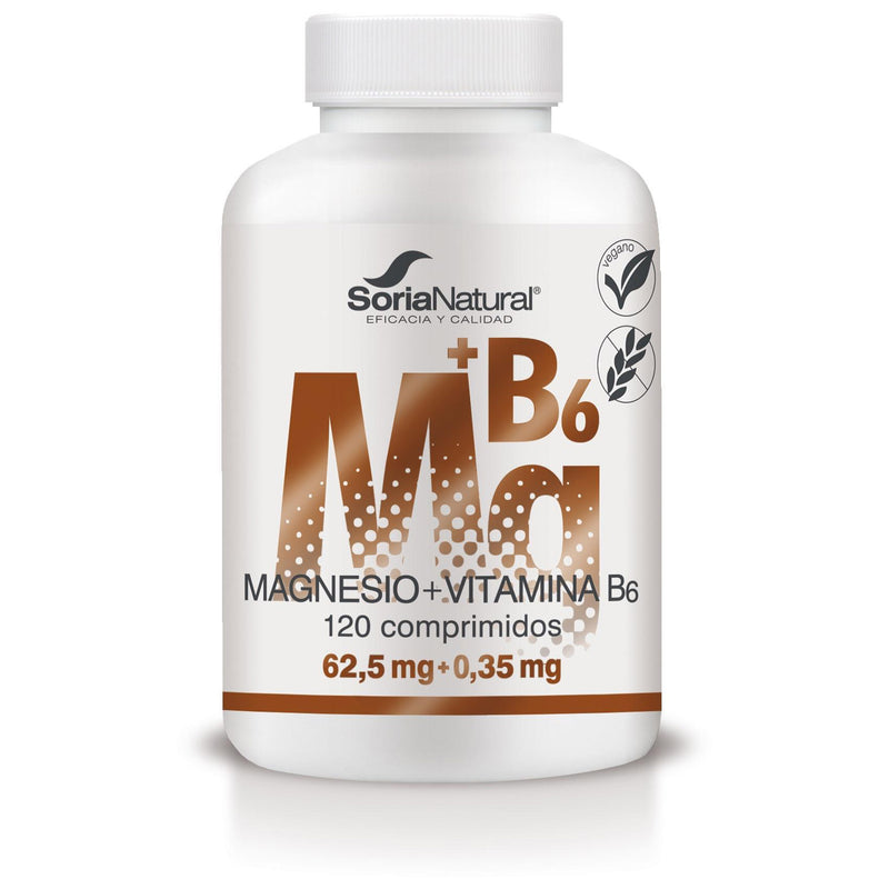 Magnesio + Vitamina B6 liberación sostenida - 120 Comprimidos. Soria Natural. Herbolario Salud Mediterranea