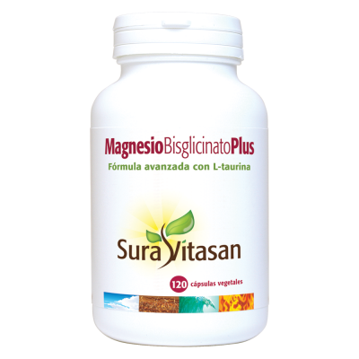 Magnesio Bisglicinato Plus - 120 VegCaps. Sura Vitasan. Herbolario Salud Mediterránea