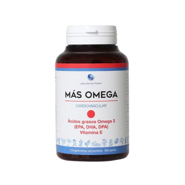 Más Omega Punto Rojo - 90 Perlas. Laboratorios Mahen. Herbolario Salud Mediterránea