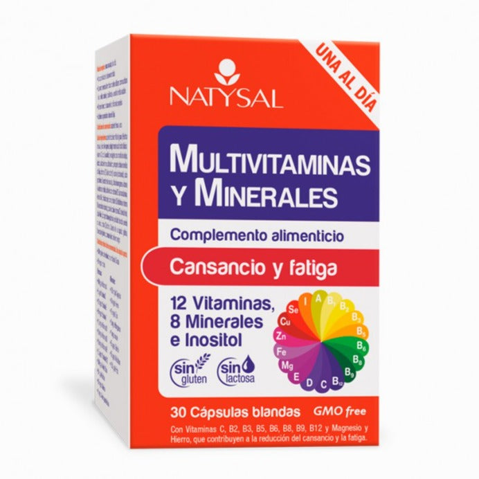 Multivitaminas y Minerales - 30 Cápsulas. Natysal. Herbolario Salud Mediterranea