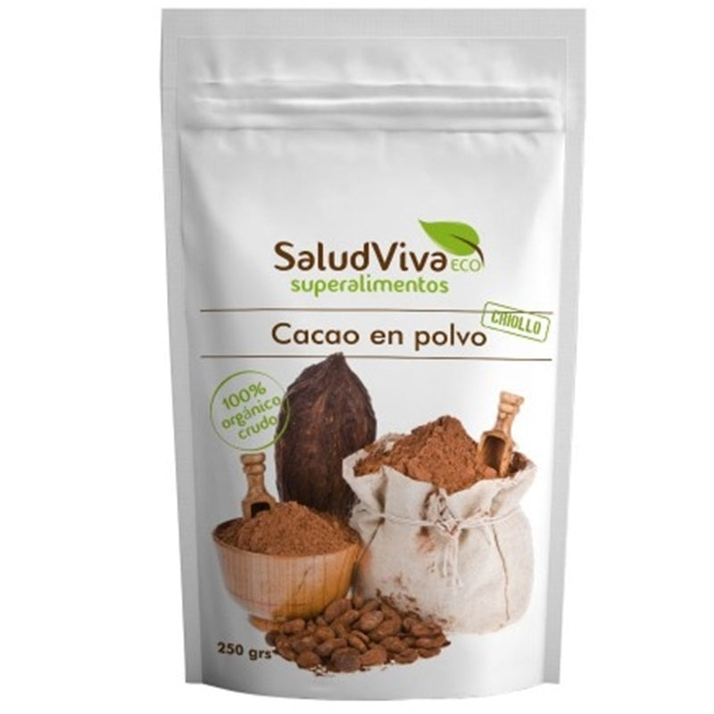 Cacao Crudo en Polvo - 250 gr. Salud Viva. Herbolario Salud Mediterranea