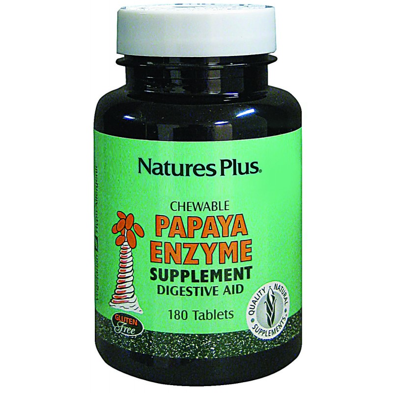 Papaya Enzyme - 180 Comprimidos Masticables. Natures Plus. Herbolario Salud Mediterranea