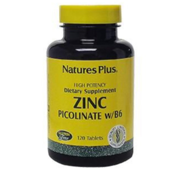 Picolinato de Zinc - 120 Comprimidos. Natures Plus. Herbolario Salud Mediterranea
