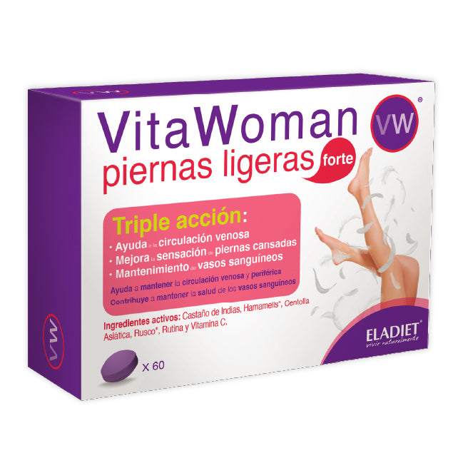 VitaWoman Piernas Ligeras - 30 Comprimidos. Eladiet. Herbolario Salud Mediterranea