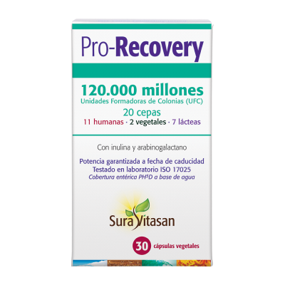 Pro-Recovery - 30 Cápsulas. Sura Vitasan. Herbolario Salud Mediterránea