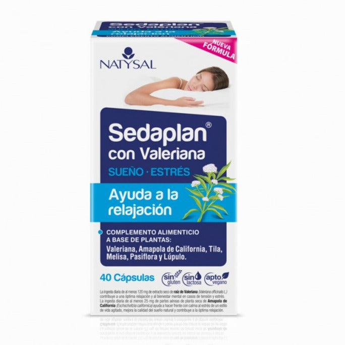 Sedaplan con Valeriana - 40 Cápsulas. Natysal. Herbolario Salud Mediterranea