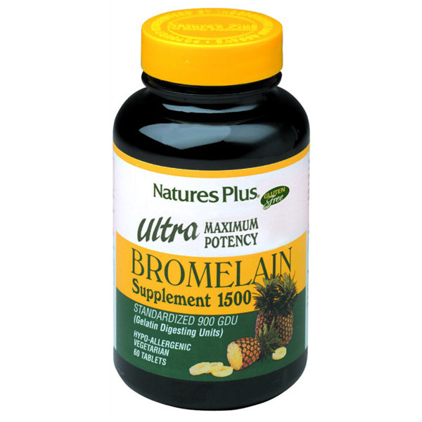Ultra Bromelain 1500 mg - 60 Tabletas. Natures Plus. Herbolario Salud Mediterránea