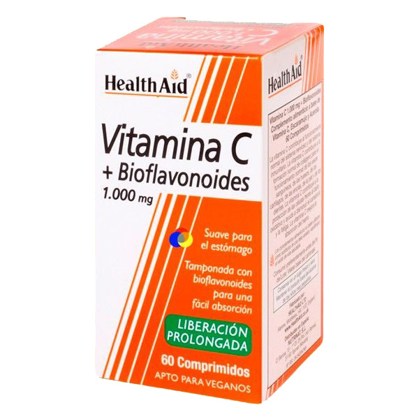 Vitamina C + Bioflavonoides - 60 Comprimidos. Health Aid. Herbolario Salud Mediterránea