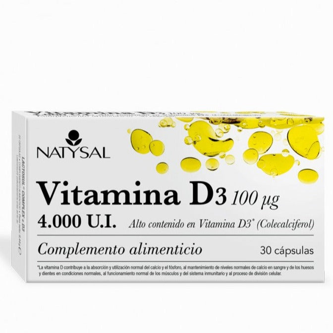 Vitamina D3 4.000U.I. - 60 Cápsulas. Natysal. Herbolario Salud Mediterranea