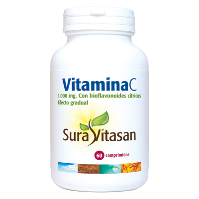 Vitamina C 1000 mg - 60 Comprimidos. Sura Vitasan. Herbolario Salud Mediterránea