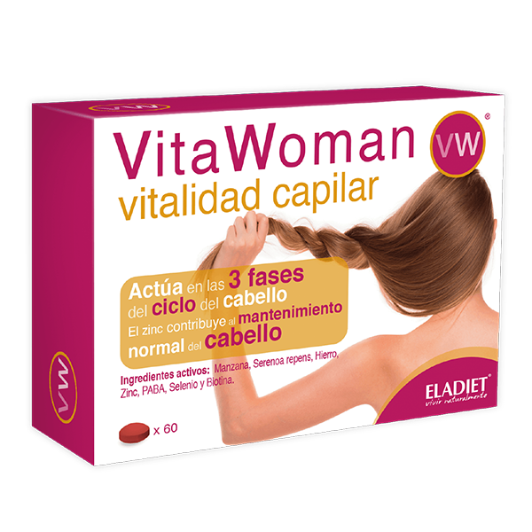 Vitawoman Vitalidad capilar - 60 Comprimidos. Eladiet. Herbolario Salud Mediterranea