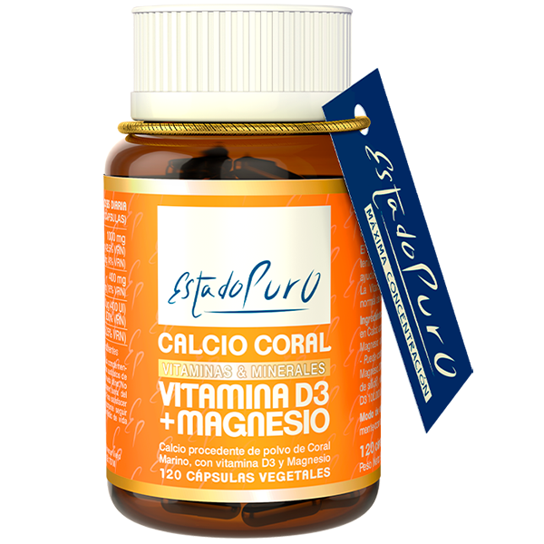 Calcio Coral con Vitamina D3 + Magnesio - 120 Cápsulas. Tongil. Herbolario Salud Mediterránea